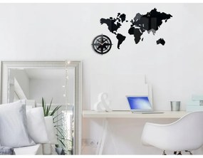 Zegar na ścianę mapa świata akrylowy naklejany kompas do salonu duży loft