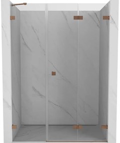Mexen Lunar-F drzwi prysznicowe składane prawe 110 cm, transparent, miedź szczotkowana - 836S-110-050-65-00-P