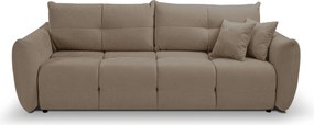 Masseno Sofa MODA z funkcją spania i pojemnikiem na pościel, Rozkładana sofa - Beżowy, WIND 11