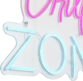 Neonowa lampa ścienna różowo-niebieska z LED - Chill Zone