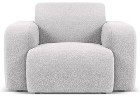 Jasnoszary fotel z materiału bouclé Molino – Micadoni Home