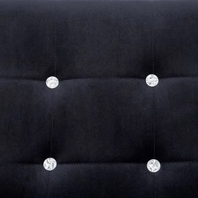 Zgrabna 2-osobowa sofa Aparro - aksamit, czarna