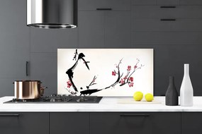 Szkło do Kuchni na Ścianę Futurystyczna Kompozycja Form