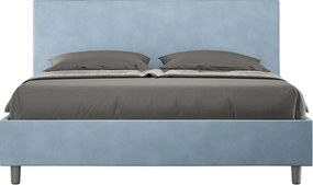 Łóżko bez stelaża tapicerowane 160x210 microfibra Błękitny Adele