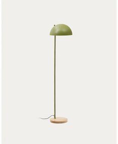 Zielona/w naturalnym kolorze lampa stojąca z metalowym kloszem (wysokość 150 cm) Catlar – Kave Home
