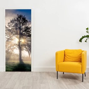 Fototapeta na drzwi - Drzewo we mgle (95x205cm)