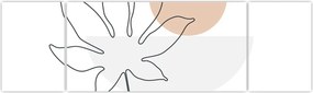 Obraz - Line art flowers N⁰3 (170x50 cm)