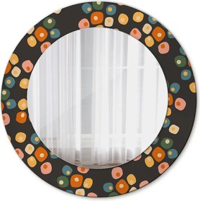 Lustro dekoracyjne okrągłe Kropki kwiatów