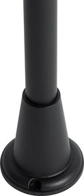 Stojąca lampa ogrodowa czarna z żebrowanym szkłem 100 cm IP44 - Charlois