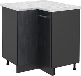 Szafka narożna czarny beton 75.6x60x81.6 r-line