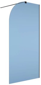 Ścianka prysznicowa WALK IN FIX niebieska półokrągła 8mm MOLIS NATURE blue moon MASSI |różne rozmiary : Kolor profili kabiny - złoty, Szerokość ścianki - 120 cm, Typ montażu - WALK in FIX (Do ściany)