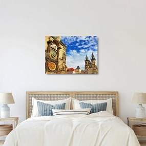 Obraz na szkle - Praski zegar astronomiczny (70x50 cm)