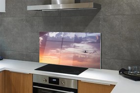 Panel nad Blat Kuchenny Samolot wśród Nocnych Chmur