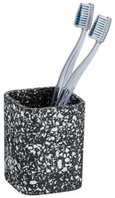 Czarny kubek na szczoteczki Wenko Terrazzo