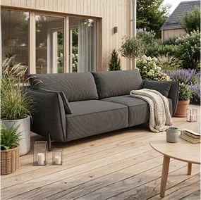 Sofa ogrodowa 3-osobowa GARDEN w tkaninie Kanaria 7031 czarna