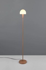 Lampa stojąca w kolorze brązu ze szklanym kloszem (wysokość 120 cm) Glenn – Reality