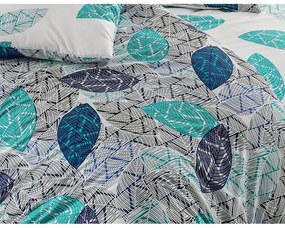 BedTex Bawełniana pościel Linna turkusowa, 140 x200 cm, 70 x 90 cm