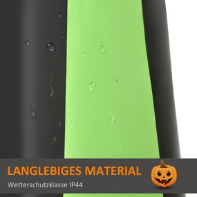 HOMCOM nadmuchiwana dynia dekoracja na Halloween samopompująca duch z oświetleniem LED poliester zielony+czarny 100 x 96 x 270 cm