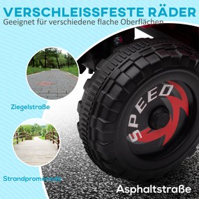 HOMCOM Elektryczny Quad dla Dzieci, 2,5 km/h, Jazda Do Przodu i Do Tyłu, dla Dzieci 18-36 Miesięcy, Różowy