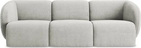 Jasnoszara sofa z tkaniny szenilowej 244 cm Lani – Makamii