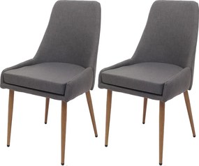Krzesło do jadalni MCW-O27 (zestaw 2 sztuk),  ciemnoszary
