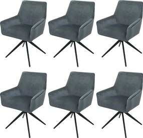 Krzesło do jadalni MCW-L91 (zestaw 6 sztuk),  ciemnoszary