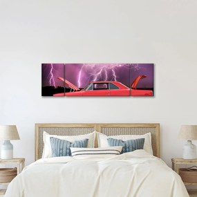 Obraz czerwonego auta (170x50 cm)