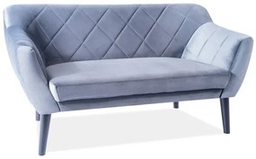 SOFA KARO 2 VELVET SZARY BLUVEL 14 / WENGE SIGNAL