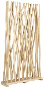 Ścianka wewnętrzna z drewna teakowego – 100 × 25 × 180 cm (dł. × szer. × wys.) – kolor naturalny – GAYANA