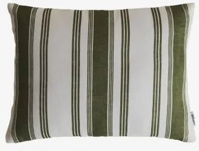 Prostokątny Poduszka 30x40 Cm Z Lnu Norvek Intensywna Zieleń Oliwkowa – Biel Gardenii - Sklum