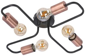 Czarna lampa sufitowa - K187 S7-H28