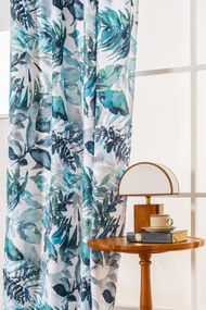 Designerska zasłona CORTINA 140x270 cm, wzorzysta Zawieszanie: Taśma z wiązaniami