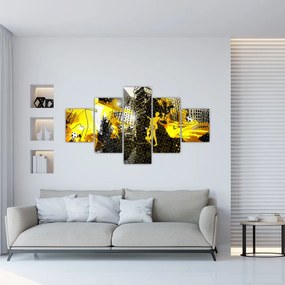 Obraz - Piłka nożna w wielkim mieście (125x70 cm)
