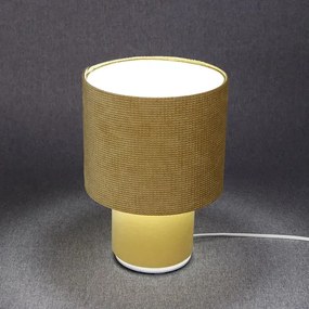 Musztardowa lampka nocna welurowa 2X A339 R8-A25