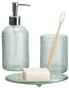 Zestaw łazienkowy NODE, dozownik, kubek na szczoteczki i mydelniczka, 3 elementy