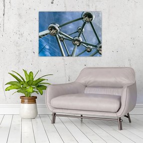 Obraz na szkle - Atomium w Brukseli (70x50 cm)