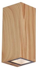 Zewnetrzna Skandynawski Kinkiet / Lampa scienna drewniany 2-punktowy GU10 70mm IP54 - BalenoSkandynawski Oswietlenie zewnetrzne