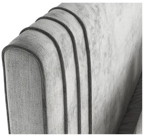 Szare tapicerowane łóżko dwuosobowe ze schowkiem 180x200 cm Musca – Maison de Rêve