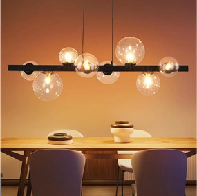 NETTLIFE Zawieszenie stół do jadalni lampa wisząca wisząca salon G9 zawieszenie 8 żarówek nowoczesne szkło