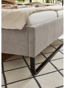 Szarobrązowe tapicerowane łóżko dwuosobowe 180x200 cm Swing – Meise Möbel