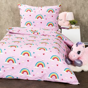 4Home Dziecięca pościel bawełniana Rainbow, 140 x200 cm, 70 x 90 cm, 140 x 200 cm, 70 x 90 cm