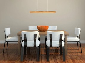 Lampa wisząca LED 60 cm z drewna jesionowego w stylu rustykalnym L60KB