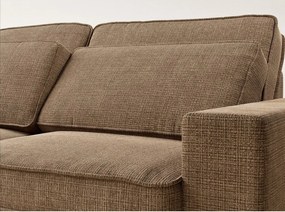 Jasnobrązowy narożnik z tkaniny szenilowej (lewostronny/w kształcie litery L) Kirou – Maison de Rêve