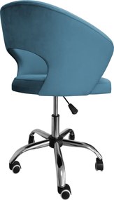 Fotel obrotowy AURA tkanina Welur krzesło biurowe : Kolor Stelaża - Chrom, Kolor tkaniny - VELVET - MG33, Typ siedziska - Siedzisko obrotowe 360°, Typ tkaniny - Velvet