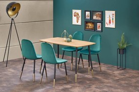 Krzesło tapicerowane K379 VELVET ciemno zielone HALMAR