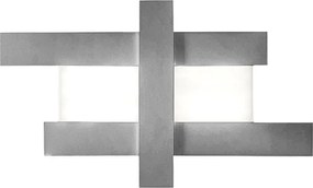 Nowoczesna lampa ścienna LED o mocy 50 W - geometryczna konstrukcja stalowa, ciepłe światło 3000 K, 2620 lm, szerokość 104 cm, IP20