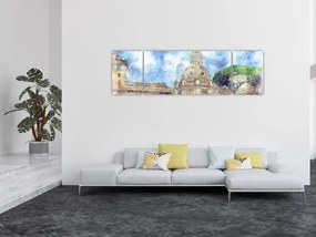 Obraz - Kościół Santa Maria di Loreto, Rzym, Włochy (170x50 cm)