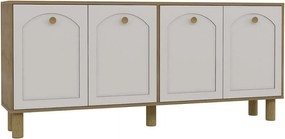 Komoda – 180 cm x 78,6 cm x 35 cm – Dąb szafirowy i biel – Płyta wiórowa