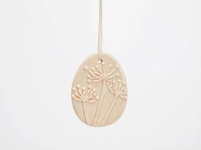 Wiszące porcelanowe jajko FLORIS - różne kolory Kolor: Kremowy