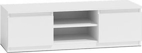 STOLIK KAWOWY Z SZAFKĄ POD TELEWIZOR BIAŁY MATOWY
